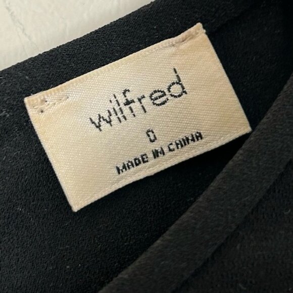 Aritzia Wilfred Fleurette Dress Maxi Ruffle sleeve Black Size 0 - Picture 8 of 14